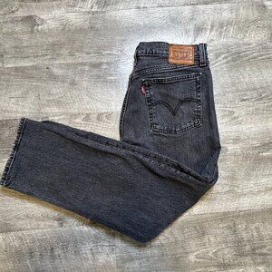 Levi's Dark Grey Wash Wedgie Straight Jeans in Size 30